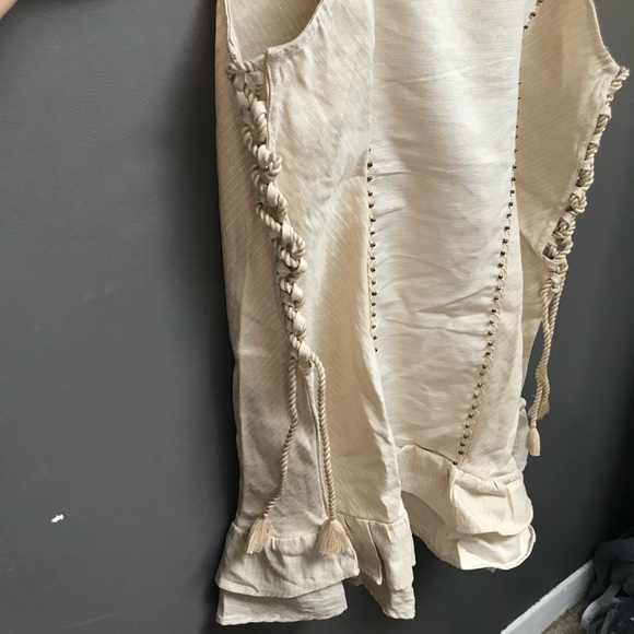 BRAND NWT LINEN SHORT DRESS BY ONDADEMAR SIZE L - Picture 11 of 12